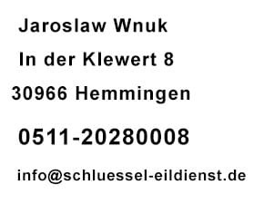 Datenschutz 1 Schlüsseldienst Hannover Info August